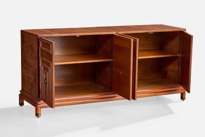 Renzo Rutili Cabinet with Wood and Brass USA 1950s