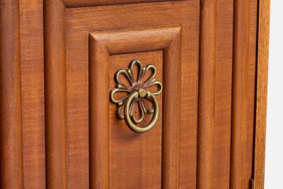 Renzo Rutili Cabinet with Wood and Brass USA 1950s