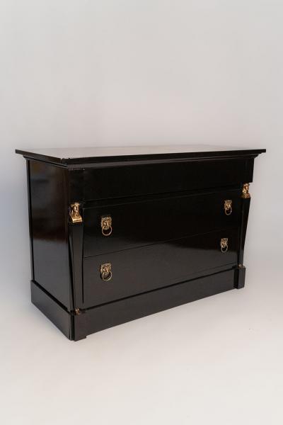 Return of Egypt lacquered chest of drawers 19th c 