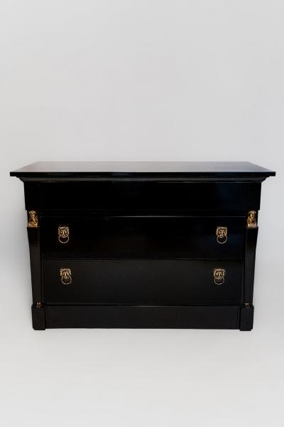 Return of Egypt lacquered chest of drawers 19th c 