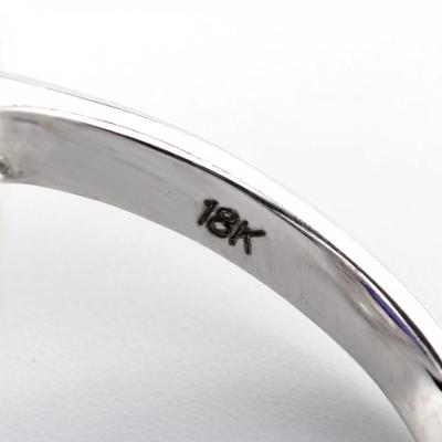 Ring In 18k White Gold With Natural Tanzanite And Diamonds
