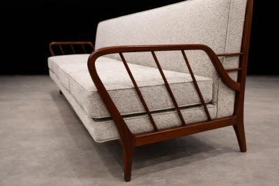 Rino Levi Rino Levi Sofa in Hardwood and Boucl Brazilian Modern 1960s Lot 395