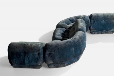 Rino Maturi Large Sectional Sofa in Fabric Italy 1970s