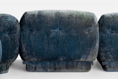 Rino Maturi Large Sectional Sofa in Fabric Italy 1970s