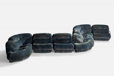 Rino Maturi Large Sectional Sofa in Fabric Italy 1970s
