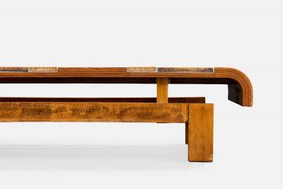 Roger Capron Roger Capron Coffee Table with Wood and Ceramic France 1960s