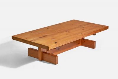 Roland Wilhelmsson Roland Wilhelmsson Attribution Large Coffee Table in Pine Sweden 1970s