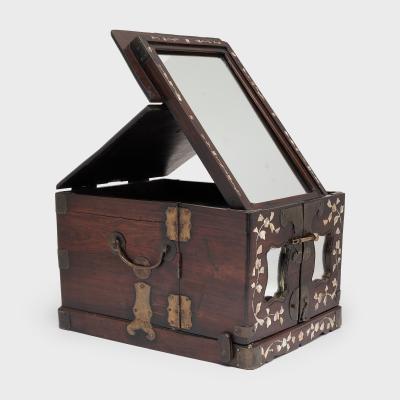 Rosewood Jewelry Box with Mother of Pearl Inlay