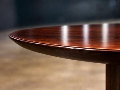 Round Side Table in Brazilian Rosewood with Brass Feet Brazil 1950s Lot 854A