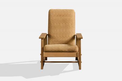 Russel Wright Russel Wright Lounge Chair with Maple and Fabric USA 1930s