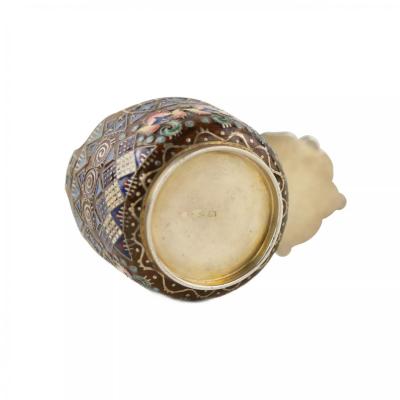 Russian Art Nouveau Kovsh With Cloisonne Enamels Fyodor Ruckert Russia Moscow