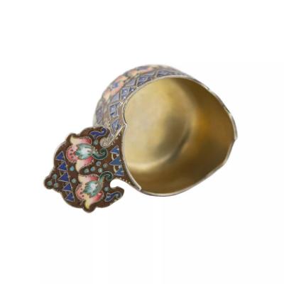 Russian Art Nouveau Kovsh With Cloisonne Enamels Fyodor Ruckert Russia Moscow
