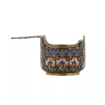 Russian Art Nouveau Kovsh With Cloisonne Enamels Fyodor Ruckert Russia Moscow