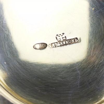 Russian Silver Bowl With Plique A Jour Enamel Khlebnikov Firm Moscow