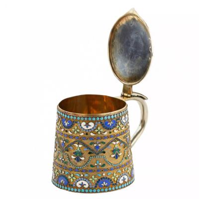 Russian Silver Cloisonne Enamel Tankard In The Neo Russian Style Russia