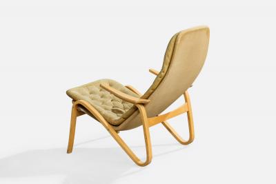 Sam Larsson Sam Larsson Lounge Chairs with Wood Canvas and Leather Sweden 1970s