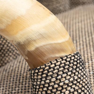 Sculptural Horn Chair with Footstool