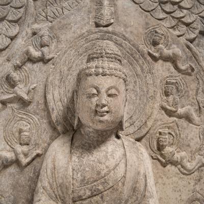 Seated Shakyamuni Buddha Stele