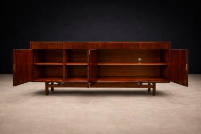 Sergio Rodrigues 1960s Mid Century Modern Credenza by Sergio Rodrigues in Rosewood Lot 414