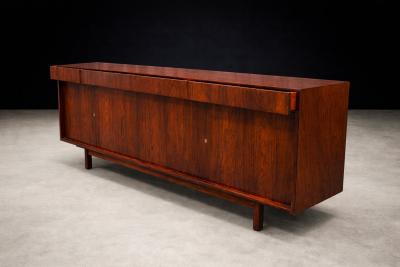Sergio Rodrigues 1960s Mid Century Modern Credenza by Sergio Rodrigues in Rosewood Lot 414