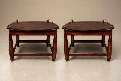 Sergio Rodrigues Arimelo Side Tables in Brazilian Rosewood by Sergio Rodrigues Brazil 1958