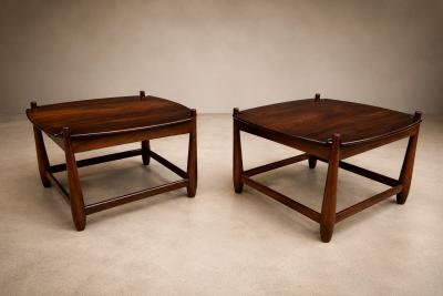 Sergio Rodrigues Arimelo Side Tables in Brazilian Rosewood by Sergio Rodrigues Brazil 1958