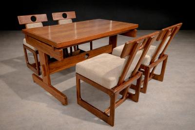 Sergio Rodrigues Cuiaba Dining Set in Hardwood Sergio Rodrigues 1970s Lot 477 478