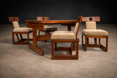 Sergio Rodrigues Cuiaba Dining Set in Hardwood Sergio Rodrigues 1970s Lot 477 478