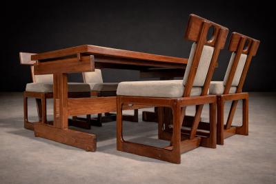 Sergio Rodrigues Cuiaba Dining Set in Hardwood Sergio Rodrigues 1970s Lot 477 478