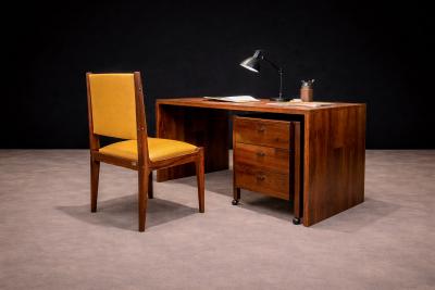 Sergio Rodrigues Dining Chairs in Rosewood Leather Sergio Rodrigues for Bloch Lot 291 883