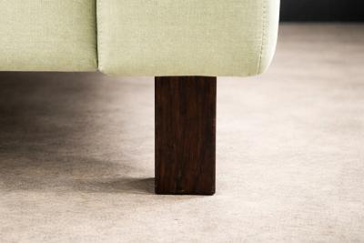 Sergio Rodrigues Sergio Rodrigues Caola Sofa in Rosewood and Green Fabric 1960s Lot 125