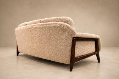 Sergio Rodrigues Sergio Rodrigues Stella Three Seat Sofa in Rosewood Boucl Brazil