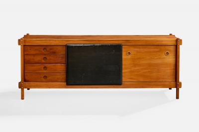 Sergio Rodrigues Sideboard with Freijo and Leather Brazil 1960s