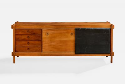 Sergio Rodrigues Sideboard with Freijo and Leather Brazil 1960s