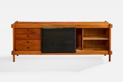 Sergio Rodrigues Sideboard with Freijo and Leather Brazil 1960s