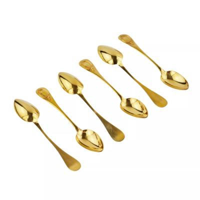 Set Of Six French Silver Gilt Teaspoons In The Louis XVI Style