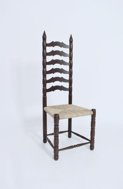 Set of 8 high back chairs 1950s 
