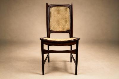 Set of Ten Brazilian Mid Century Dining Chairs by Alexandre Rapoport 1960s