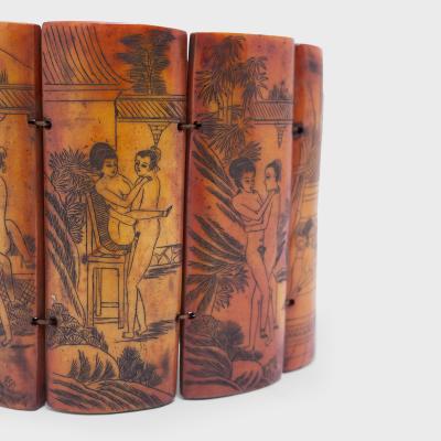 Set of Ten Erotic Bone Etchings