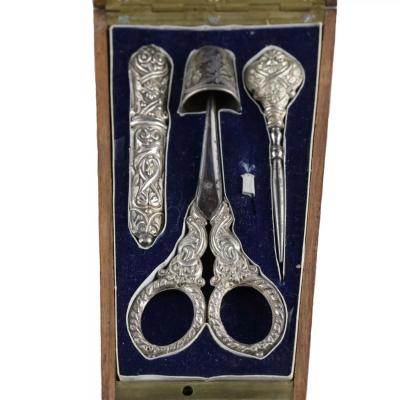 Sewing Etui In Its Original Presentation Case Europe Turn Of The 20th Century