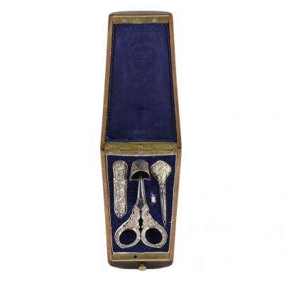 Sewing Etui In Its Original Presentation Case Europe Turn Of The 20th Century