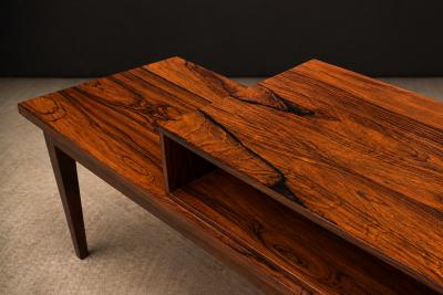 Side Table with Integrated Bench and Storage in Rosewood 1960s Lot 647A