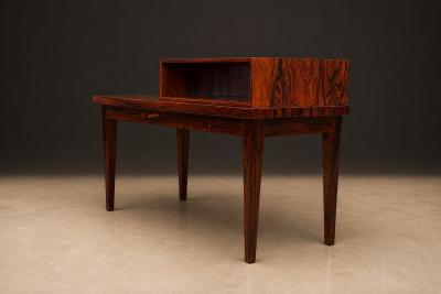 Side Table with Integrated Bench and Storage in Rosewood 1960s Lot 647A