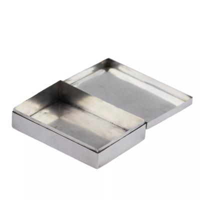 Silver Cigarette Case With Enamel Decoration Of Hares