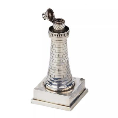 Silver Lighthouse Form Lighter Short Mason Birmingham 1931