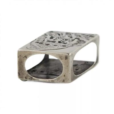 Silver Match Safe With The Image Of A Leshy In The Style Of Russian Art Nouveau