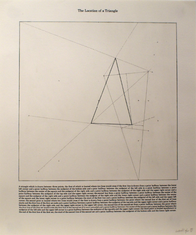 Sol LeWitt The Location of a Triangle 1975