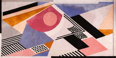 Sonia Delaunay Abstract Carpet in the Style of Sonia Delaunay