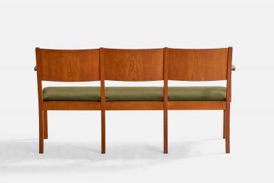 Soren Hansen Bench with Oak and Mohair Denmark 1950s