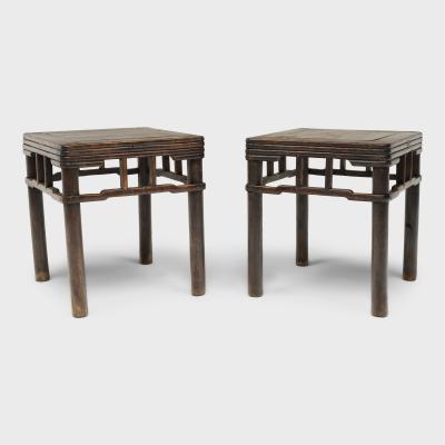 Stacked Stretcher Walnut Stool